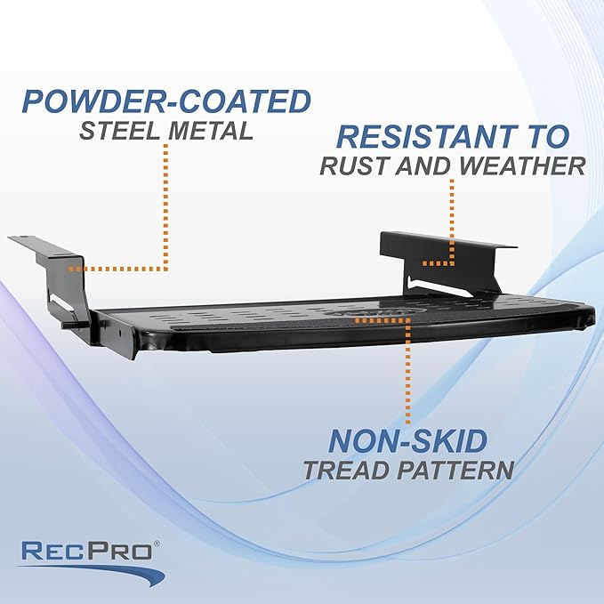RecPro RV Steps 24" Single Step Low Profile in Black | RV Stairs | RV Exterior Steps | Camper Steps FP-1200