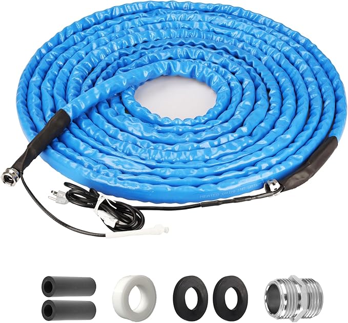 RVGUARD Heated Water Hose 100FT for RV, -20 ℉ Freeze Protection Heated Water Hose with Energy-Saving Thermostat, Lead and BPA Free for RV/Home/Garden