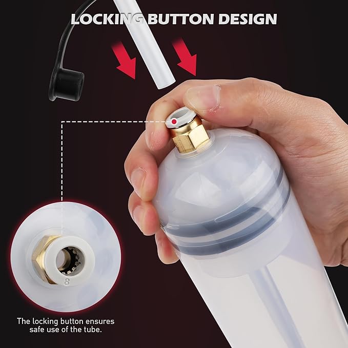 SEDY 500CC Fluid Extractor, Multi-Purpose Oil Syringe, Oil Suction Pump, Manual Extraction and Filling Pump, Automotive Oil Syringe(17.6 Oz./0.45 Qt./500 CC)