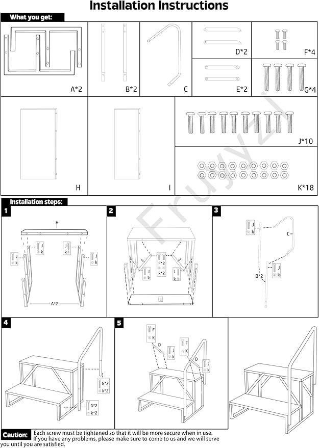 RV Steps, Hot Tub Steps with Handrail, 2 Step Ladder Update 3.0, Anti-Slip RV Stairs Outdoor, Pool Ladder Above Ground for Safety in and Out of RV, Camper, Mobile Home, Pool