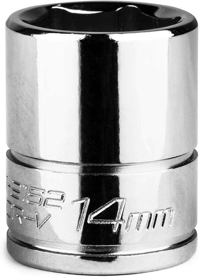 Capri Tools 14 mm Shallow Socket, 1/4-Inch Drive, 6-Point, Metric