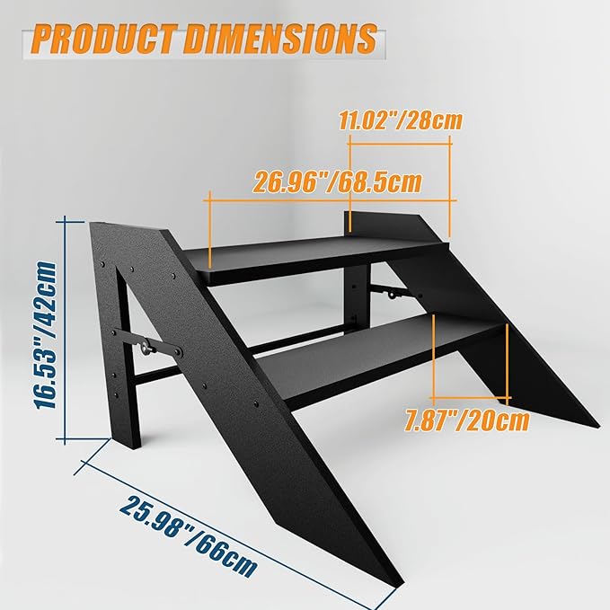 Step Ladder 2 Step Folding, Step Stool Foldable, RV Steps with Non Slip Feets, Max Load Capacity 660lbs Hot Tub Steps for Home, Travel Trailer, Camper, Mobile Home, Spa, and Porch (2 Step)