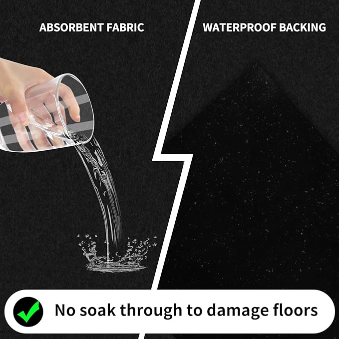 AAIN Oil Spill Mat (36" x 59"), Garage Floor Mat, Absorbent Oil Pad, Premium Maintenance Mat, Waterproof, Protect Garage Surface from Spill & Stain, Reusable, Washable, Durable, Black, 1PCS