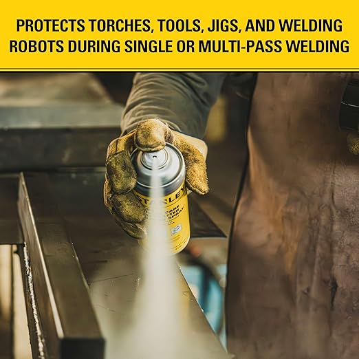 Stanley AP90 Anti Spatter Welding Spray (2x13.5 Oz.) – Heavy Duty Welding Anti-Spatter Spray for Arc, MIG and TIG Tips, Non-Flammable Silicone-Based Spray for Clean & Safe Welding | 13.5 Oz. 2 Pack
