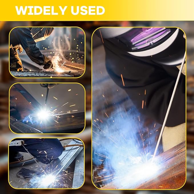 E6011 Welding Rods 1/8" 2.2LB - Carbon Steel Stick Electrodes with Low Spatter & Easy Slag Removal for ARC Welding, Home Repair, Construction