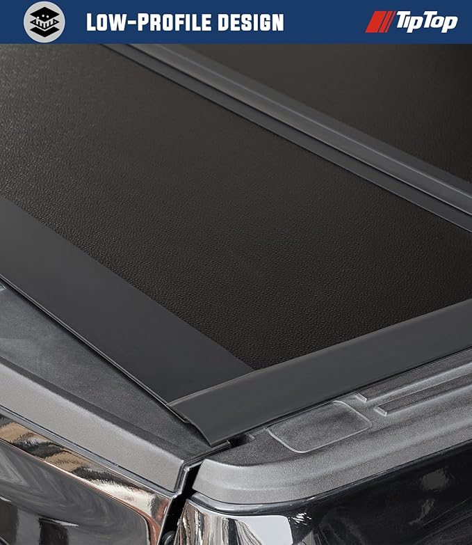 TIPTOP Low Profile Hard Folding Truck Bed Tonneau Cover Fits 2015-2025 Ford F150 6.5ft Bed (79") |TLX3|