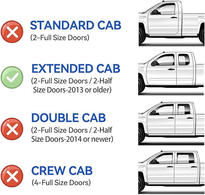 Window Rain Guards for 1999-2006 Chevy Silverado/GMC Sierra 1500/2500/3500HD Extended Cab, Window Visor Vent Wind Shade Deflector Shield Protector Sun 2007 Silverado/Sierra Classic, Out Channel, 4PCS