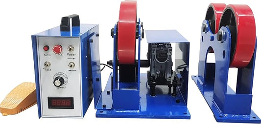 Welding Turning Roll Linkage Roller Rotary Welding Positioner Digital Welding Equipment Tank Welding Holder 50-600mm Diameter 110V with 2200LBS Capacity for Pipeline Welding