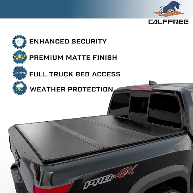 Hard Folding Truck Bed Tonneau Cover Compatible with 2005-2026 Nissan Frontier 5ft Bed (60")
