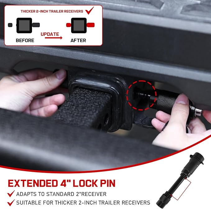 Double Layer 2" Receiver Truck Hitch Step, Carbon Steel with Dual-Stage Black Powder, Anti-Slip Trailer Hitch Step, Universal Fit for Trucks Car Van SUV