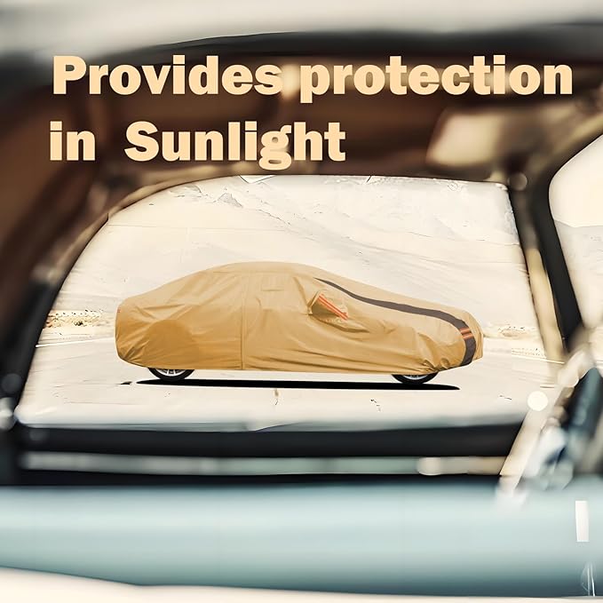 F150 Car Cover Waterproof All Weather Compatible with Ford F150, Outdoor Heavy Duty Anti-UV Car Covers Rain Sun Snow Protection with Zipper and Windproof Buckle