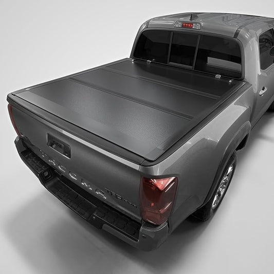 Tutel Low Profile Hard Shell Folding Truck Bed Tonneau Cover|Fits 2016-2023 Toyota Tacoma 6'2" Bed (73.7") - TTLTMLPT022