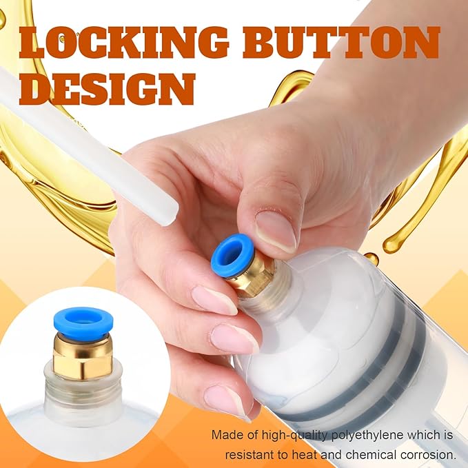 Lothee 2 Pack 500cc Automotive Fluid Extractor Pump Oil Extractor Hand Syringe Pump with Horse Manual Suction Vacuum Fuel Car Transfer for Power Steering, Hydraulic Fluid(Orange)