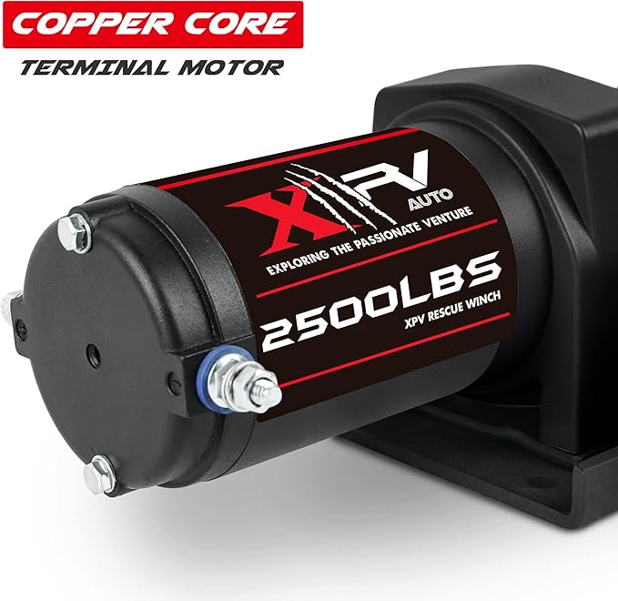 2500lbs Electric Winch 12V Waterproof Steel Cable with Wired Remote Control & Mounting Plate ATV UTV Towing Trailer Winch Off-Road