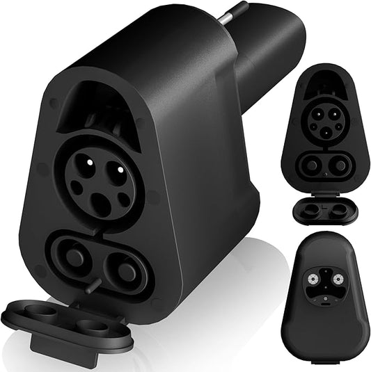 2 in 1 CCS & J1772 to Tesla Adapter, 250A DC/80A AC Fast CCS1 to Tesla Charging Adapter for Model 3/Y/S/X/Cybertruck, Compatible with Level 1 2 3 Charging Stations with CCS1& J1772 Plug