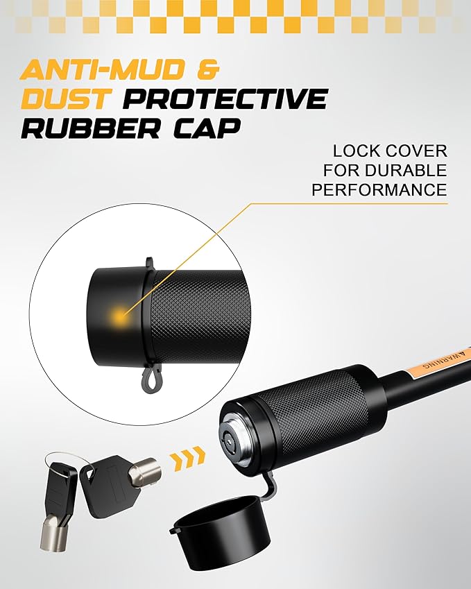 RETRUE Trailer Hitch Lock, 5/8" Locking Hitch Pin for 2 Inch and 2 1/2” Receiver Class III IV Hitch, Tow Hitch Lock with Keys and O-Rings, Trailer Accessories for Outdoor Enthusiasts, 2 Pack