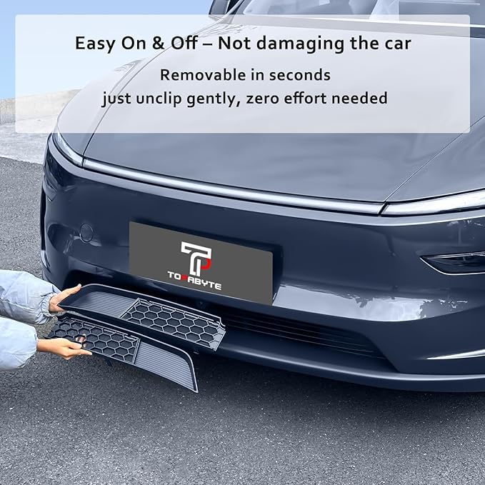 Grill Mesh Insert for Tesla Model Y Juniper 2025 2026 Car Lower Bumper Segmented Net, Front Air Inlet Vent Grille Grid Cover for New Model Y Juniper Launch Series Accessories