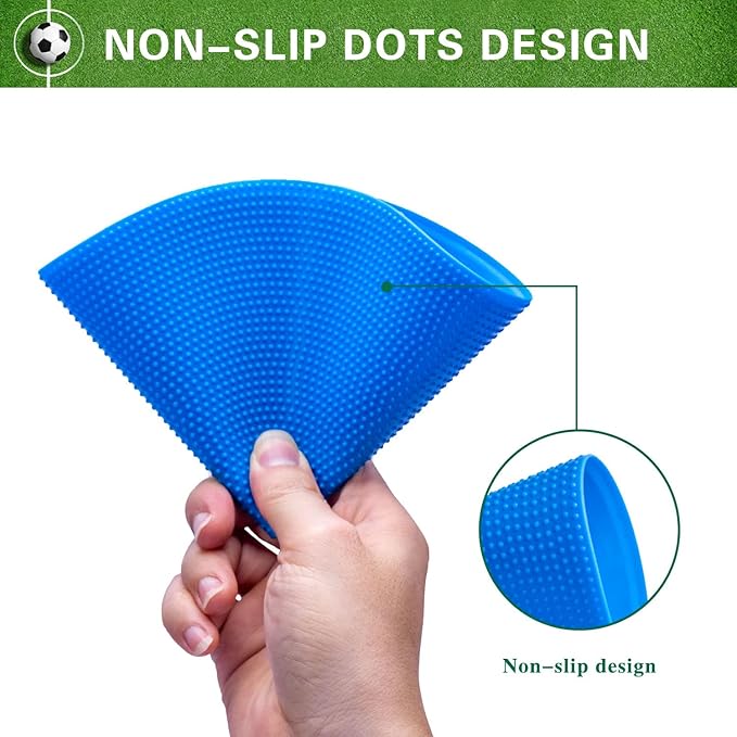 Spot Markers Rubber Floor Dots 9inch Non Slip Agility Dots Flat Cones for Kids Sports Soccer Basketball Training, Social Distancing, Preschool Kindergarten Classroom