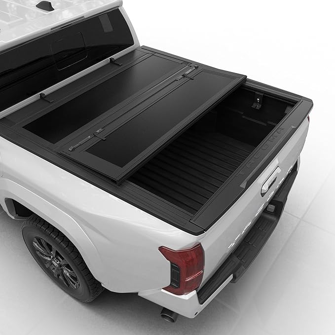 Low Profile Flip Up Truck Bed Tonneau Cover Fits 2016-2023 Toyota Tacoma 5'1" Bed (60.5")