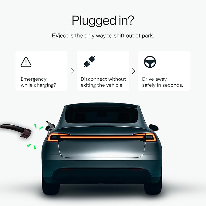 Escape Connector 2.0 - Electric Vehicle NACS Charger Connector for Safe Emergency Breakaway - Compatible with Model 3 2017-2018 (Port Flange Gap) - Level 1, 2 & DC Fast Charging