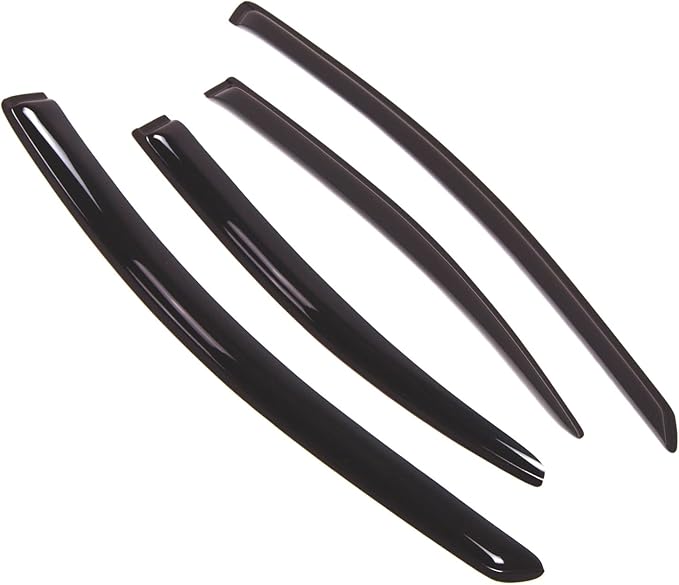 Tuningpros WD2-369 Dark Smoke 4 Pcs Set Window Visor (Outside Mount) Deflector Rain Guard Compatible with 2005-2010 Pontiac G6