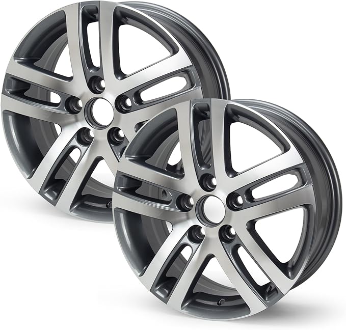 16'' x 6.5'' Aluminum Alloy Replacement for OE Wheel Rim Compatible with Jetta 2005-2018 - Direct Fit, 2 Sets