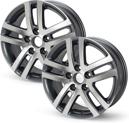 16'' x 6.5'' Aluminum Alloy Replacement for OE Wheel Rim Compatible with Jetta 2005-2018 - Direct Fit, 2 Sets