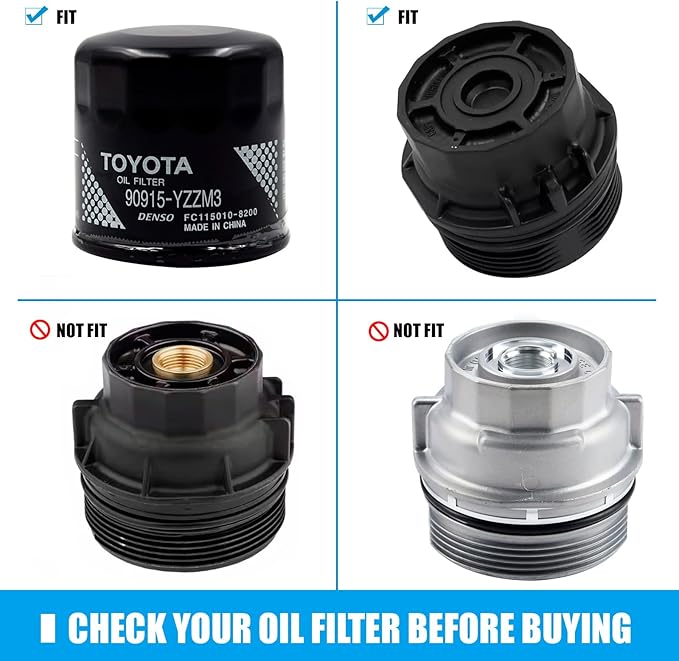 Oil Filter Wrench for TOYOTA,14 flute 6Slots Cap Style oil filter removal tool for Corolla, Prius, Prius Prime, Prius V, Matrix, CT200h, Scion iM/iQ/xD 1.8L Engine