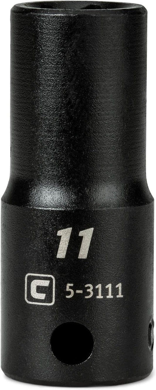 Capri Tools 3/8 in. Drive 11 mm Semi-Deep Impact Socket