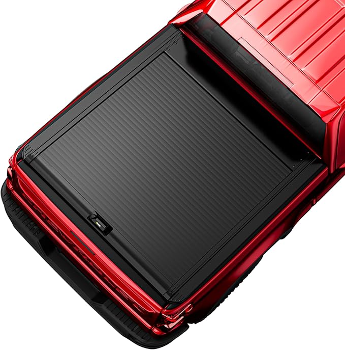 ONINE Pull-Lock-Go Retractable Hard Tonneau Cover Custom fit 2019-2026 Chevy Silverado/GMC Sierra 1500 5.8ft Truck Bed (69.9”), Aluminum Matte Black, Compatible for Crossbar and Cargo Racks.