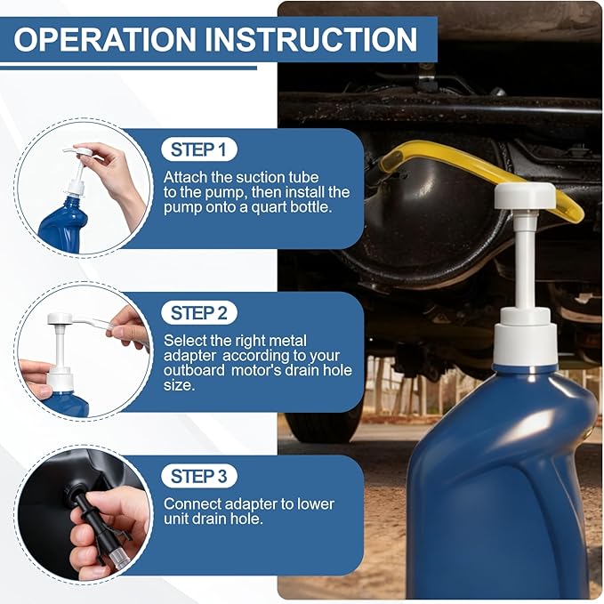 2 Pack Fluid Pump, Fluid Pump for Standard Quart Bottles，10cc Per Pump Stroke, Transmission Fluid Pump with 3rd Hand Adapter, Transfer Gear Oil Transmission and Differential Fluid Pump