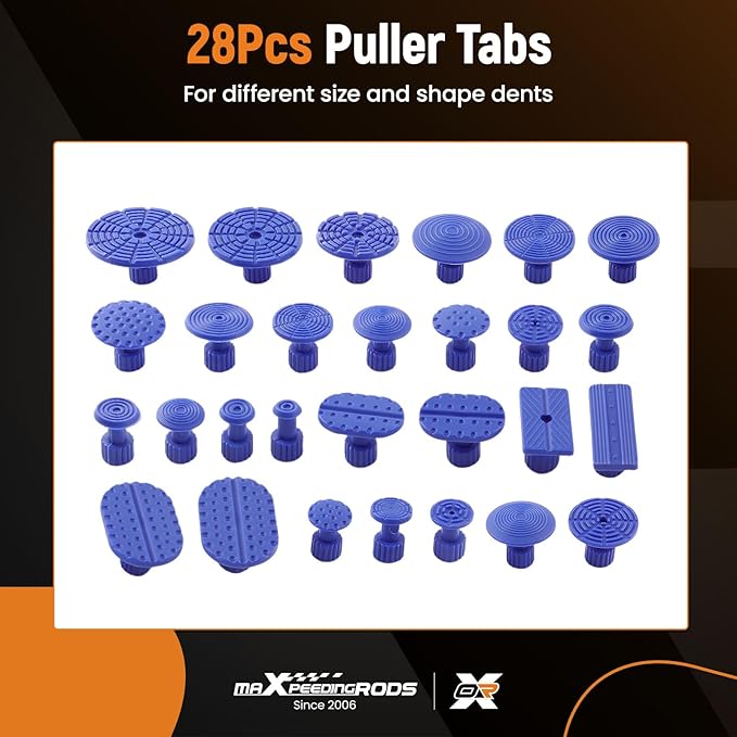 maXpeedingrods Car Dent Puller Dent Removal Kit, 2 in 1 Slide Hammer T Bar Dent Puller, Paintless Auto Body Dent Repair Tool, for Car Motorcycle Refrigerator, 43PCS