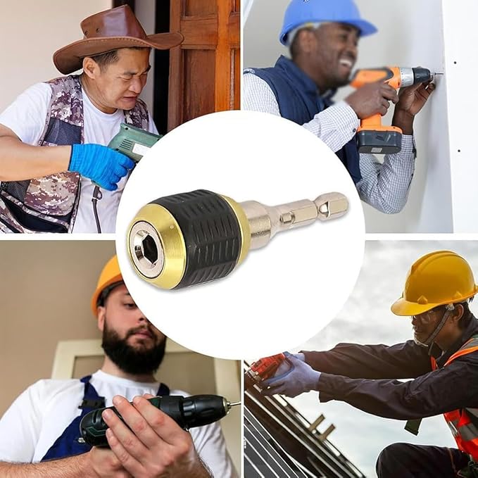 Hex Shaft Quick-Change Adapter for Power Drill – 6 PCS Heavy-Duty Socket Converter