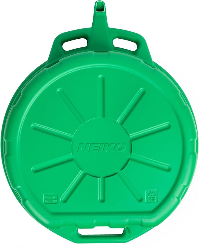 NEIKO 20761A Large Coolant/Oil Drain Pan, 4 Gallon (16L) Capacity, Antifreeze Green Plastic Anti Splash Oil Pan, Motor Oil Drip Catcher Pan, Non Spill Pour Spout, Oil Catch Pan for Changing Oil