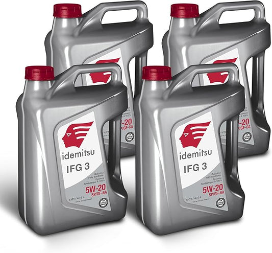 Idemitsu 5W-20 Full Synthetic Oil - IFG3 5W20 SP/GF-6A SAE Engine Car Motor Oil (5 Quart, Case of 4)