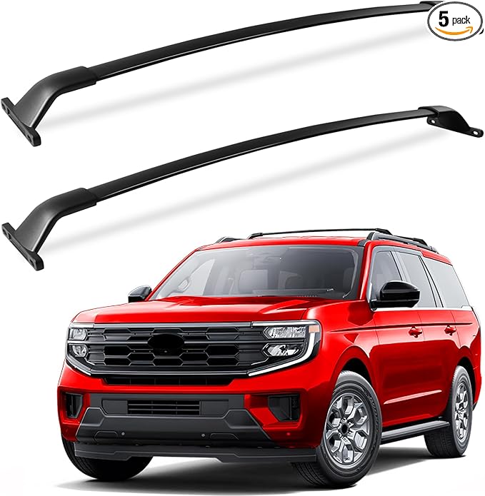 KINGGERI 220lbs Roof Racks Cross Bars fit for Ford Explorer 2016 2017 2018 2019 (Limited/XLT/Sport/Platinum), Heavy Duty Aluminum Roof Rails Crossbars Rooftop Cargo Basket Carrier Luggage Black