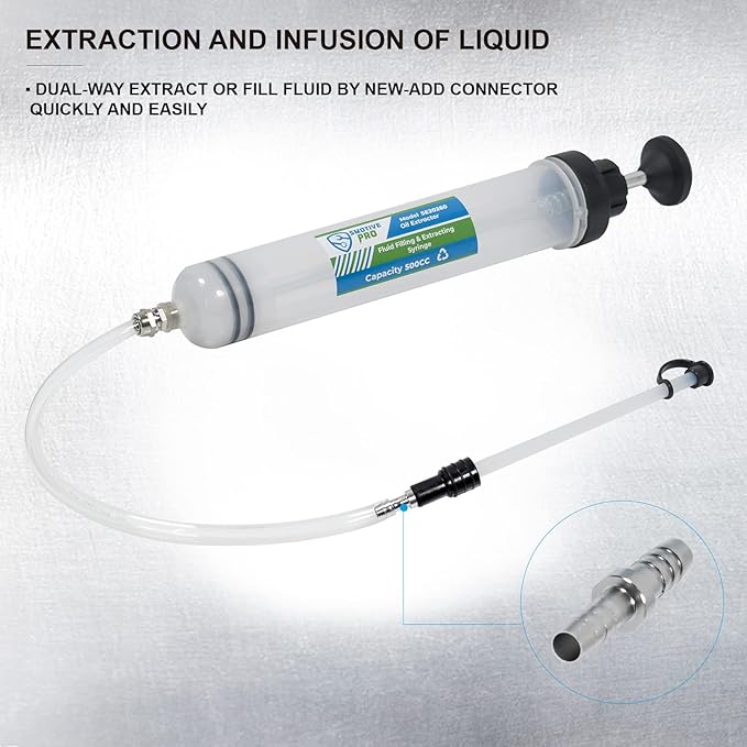 Engine Oil Extractor Pump Brake Fluid Extraction Syringe Vacuum Filling and Extracting Pump Capacity 500CC