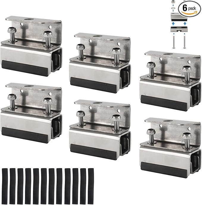 304 Stainless Roof Rack Mount Kits,6 Pcs Roof Mount Kit, Van Roof Rack Brackets for Promaster, Boxer, Jumper, Ducato Other roof Solar Panel/roof Rack Accessories