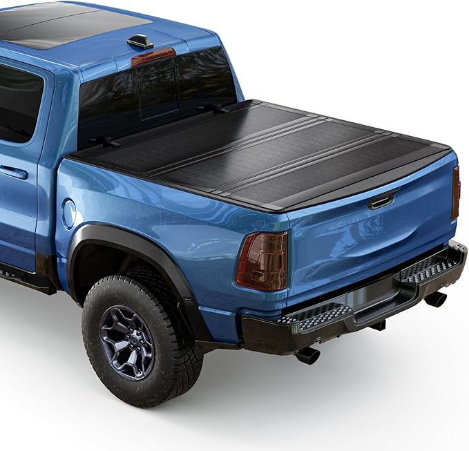Low Profile Flip Up Truck Bed Tonneau Cover for 2009-2026 Dodge Ram 1500 & 2500 6' 4" Bed Without Ram Box (76.3")