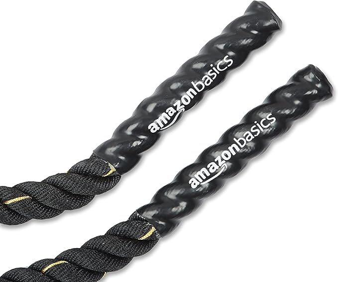 Amazon Basics Battle Rope for Home Gym Workout, Exercise Training Equipment