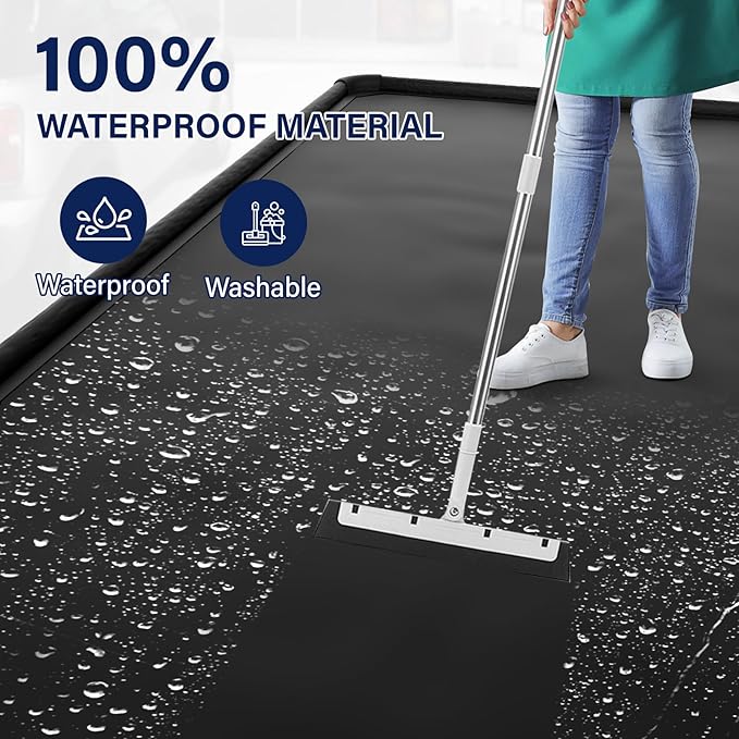 Garage Car Mat, 7'9" x 18' Non-Slip Garage Floor Mat, Heavy Duty Waterproof Containment Mat for Snow Ice Water and Mud