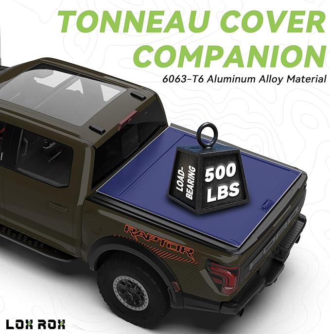 Retractable Hard Truck Bed Tonneau Cover for Ford F150 2015-2024 5.5 Bed | Durable, Waterproof, Easy to Install | Enhanced Security & Sleek Design | Aluminum | No Drilling Required