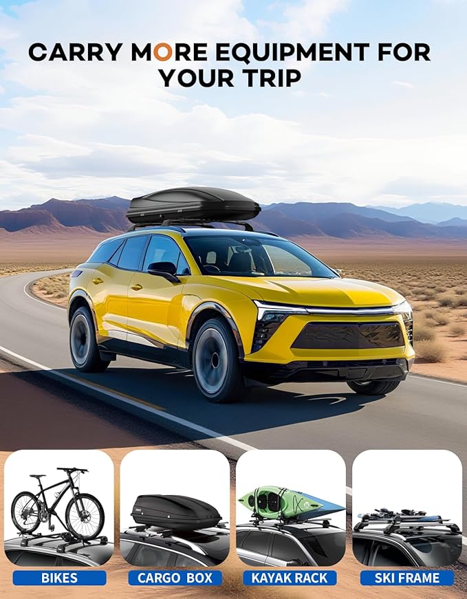 Roof Rack Cross Bars 220lbs Compatible with Chevy Chevrolet Blazer EV 2024 2025 2026,Heavy Duty All-Metal Aluminum Roof Rails Crossbars Cargo Canoe