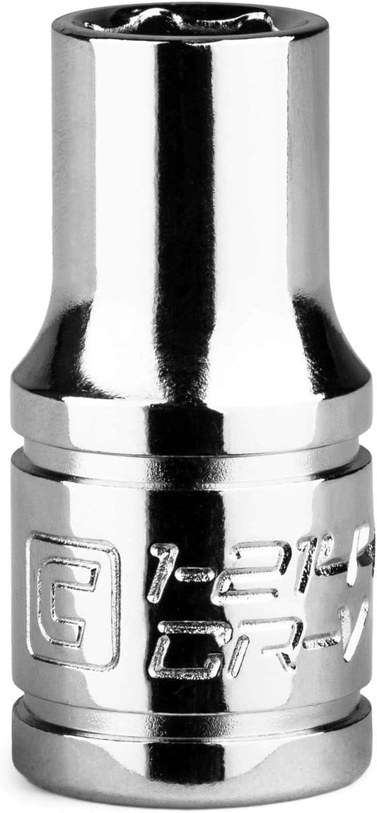 Capri Tools 6 mm Shallow Socket, 1/4-Inch Drive, 6-Point, Metric