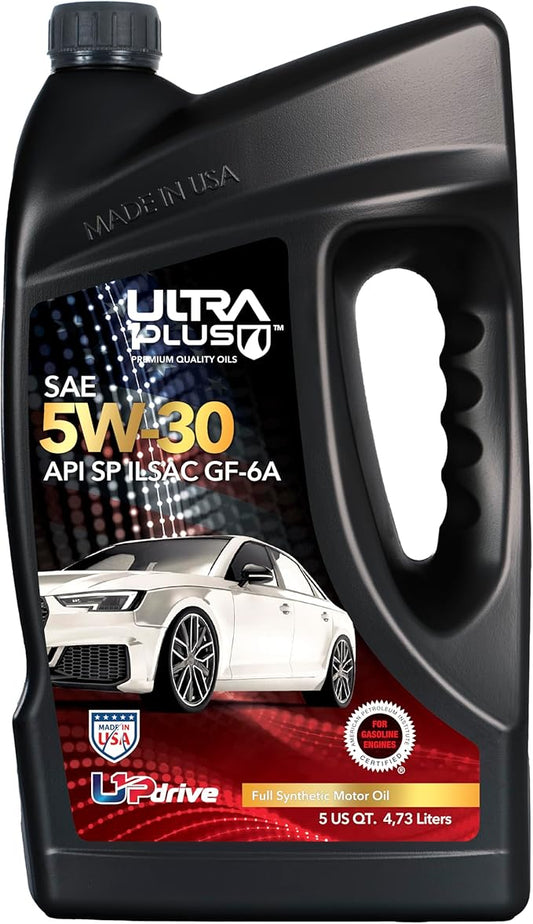 Ultra 1Plus SAE 5W-30 Full Synthetic Motor Oil API SP ILSAC GF-6A - 5W30 motor oil, 5 QTS Jug