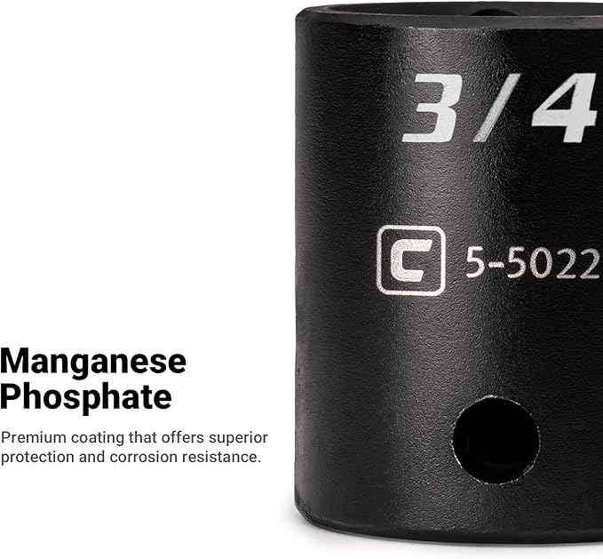 Capri Tools 15/16-Inch Shallow Impact Socket, 1/2-Inch Drive, 6-Point, SAE (CP55060) (Pack of 2)