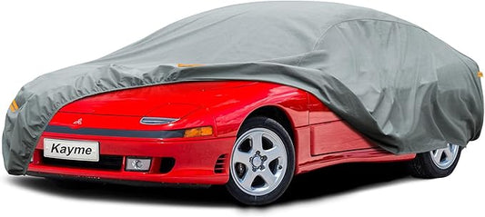 Kayme Heavy Duty Car Cover Custom Fit Mitsubishi 3000 GT (1990-2000) Waterproof All Weather for Automobiles, Full Exterior Covers Sun Rain UV Protection.（Deliver About 3-10 Days）