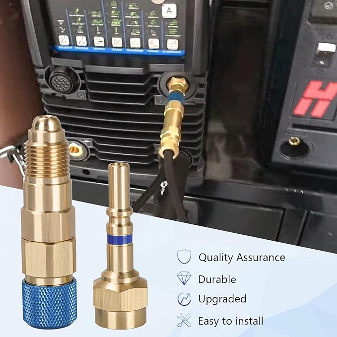 QDB33 Argon Quick Connect Fittings Set - 125 PSI Inert Gas Regulator & Hose Connector for TIG Welding (Male & Female)