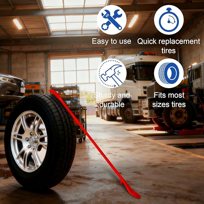 Tire Bead Breaker Tool with 2Pcs 38inch Tire Iron Bars for Tire Changing Tool Tire Changer Kit