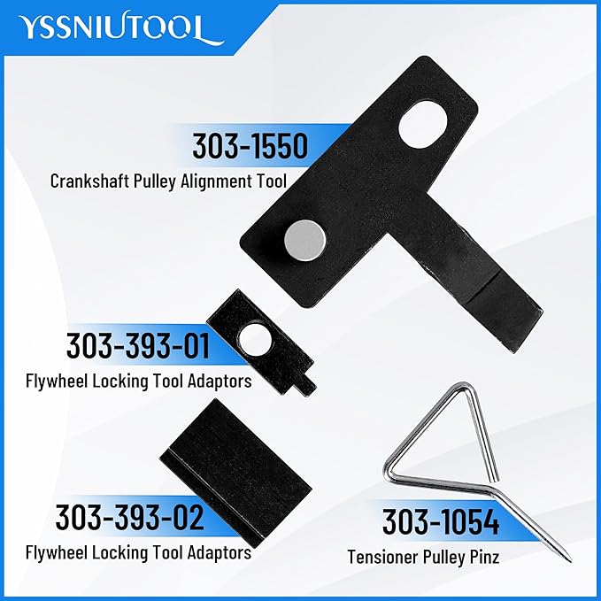 18pc Timing Tool for Ford, Engine Timing Tool Kit Camshaft Flywheel Locking Tools for Ford Fiesta Fusion Escape Mazda 1.4 1.6 1.8 2.0 Di/TDCi/TDDi ECOBOOST 1.6 Ti-VCT 1.5 1.6 VVT 2.5L Replace 303-1097